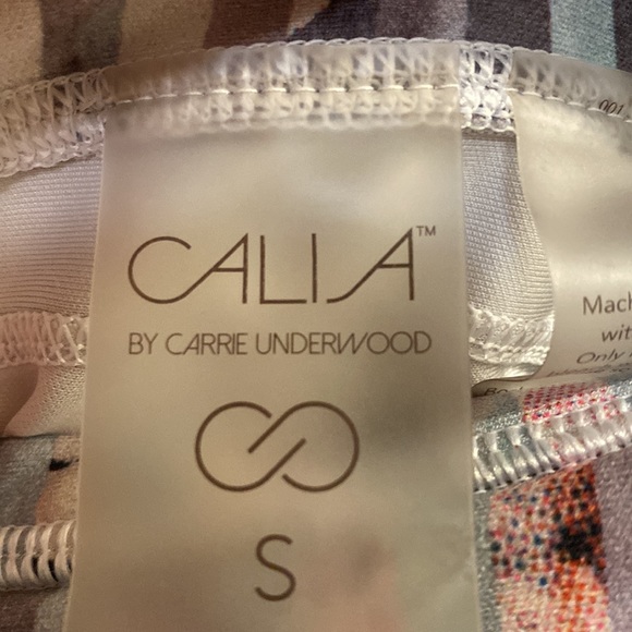 CALIA by Carrie Underwood Leggings Size Small. Luster stripe pink and grey mesh. - Picture 2 of 3